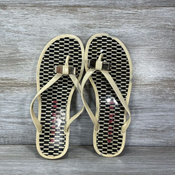 Coach Women’s Landon Cream Off-White Thong Jelly Flip Flops Sandals Size 6 B - Picture 6 of 9